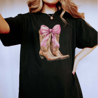 Boots and Bows Comfort Color Tee - Limeberry Designs