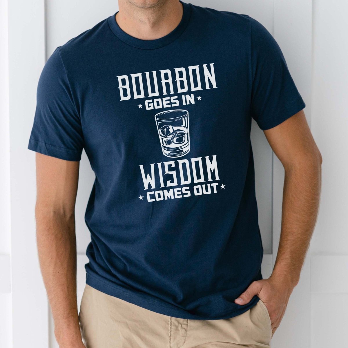 Bourbon Goes In Wisdom Comes Out Tee - Limeberry Designs