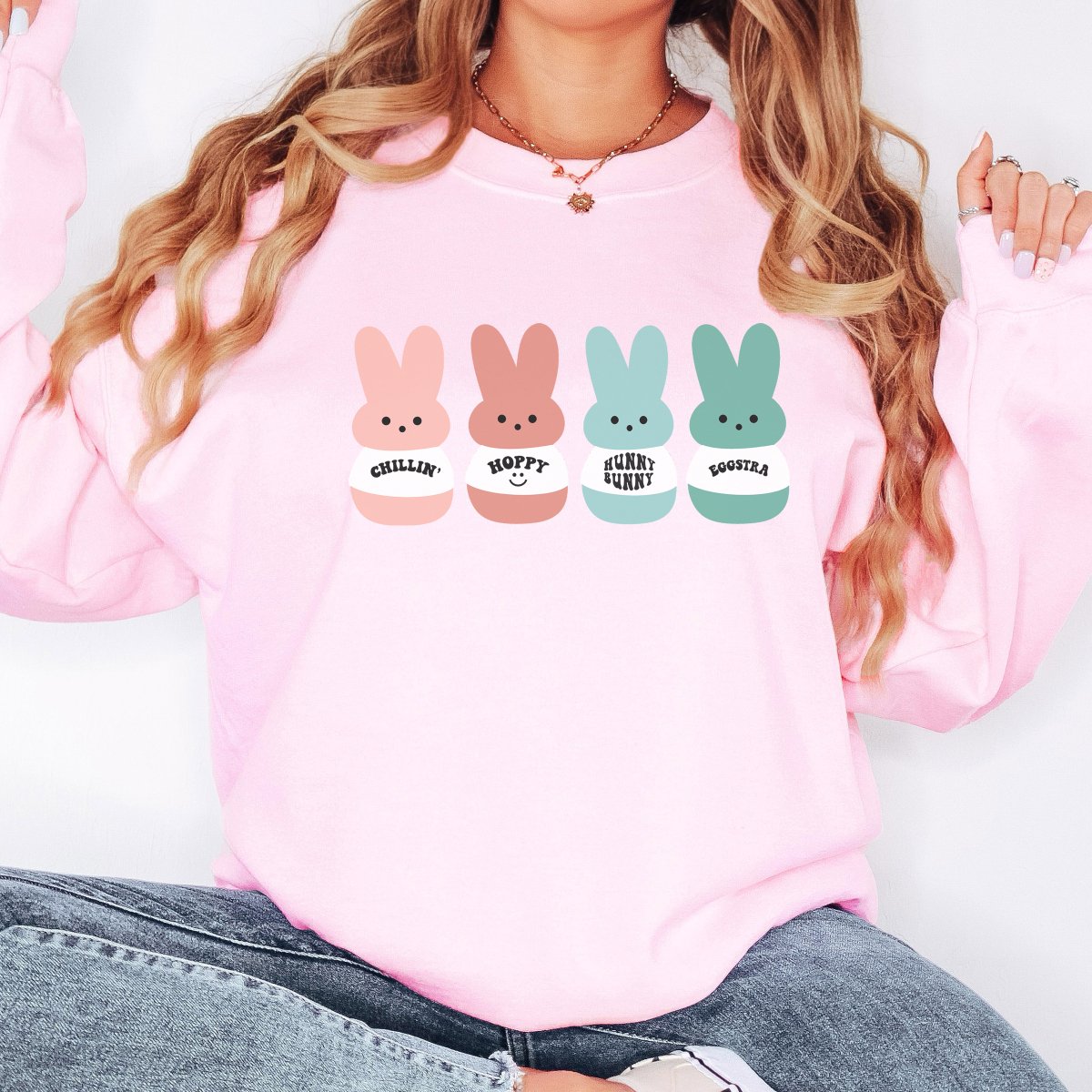 Bunnies in a Row Crew Sweatshirt - Limeberry Designs