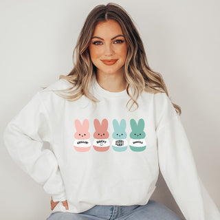 Bunnies in a Row Crew Sweatshirt - Limeberry Designs