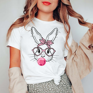 Bunny Glasses Bubble Wholesale Tee - Limeberry Designs