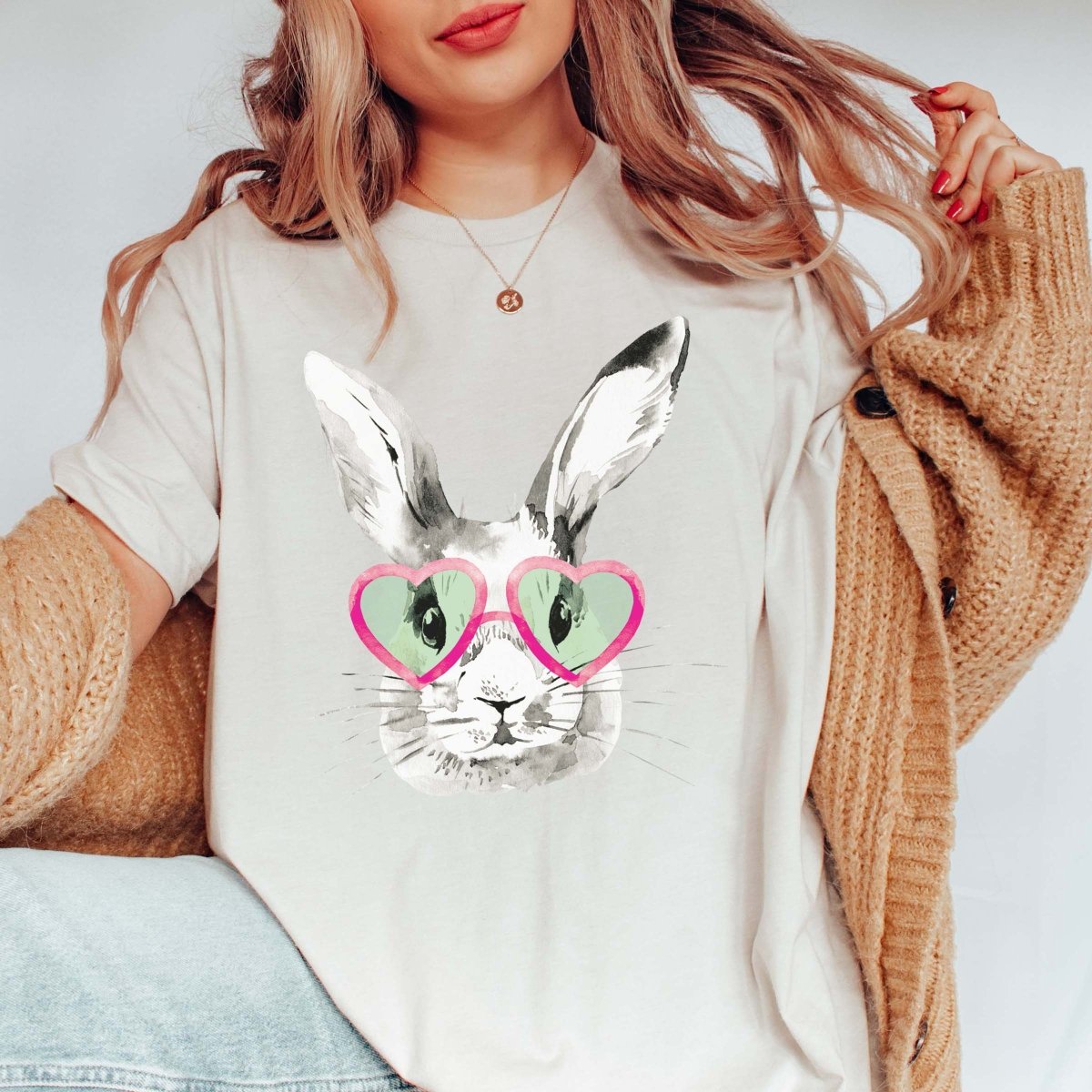 Bunny Heart Glasses Tee - Limeberry Designs