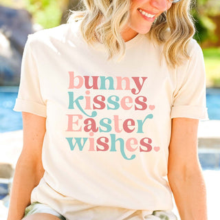 Bunny Kisses Easter Wishes Bella Tees - Limeberry Designs