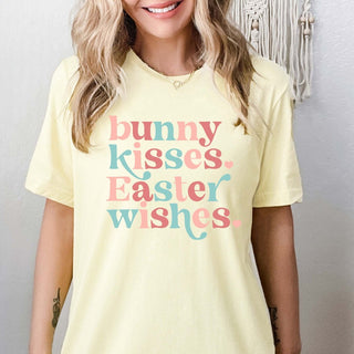 Bunny Kisses Easter Wishes Bella Tees - Limeberry Designs