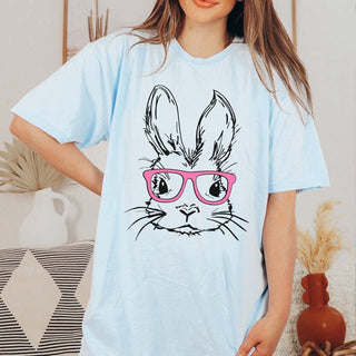 Bunny With Glasses Bella Tee - Limeberry Designs