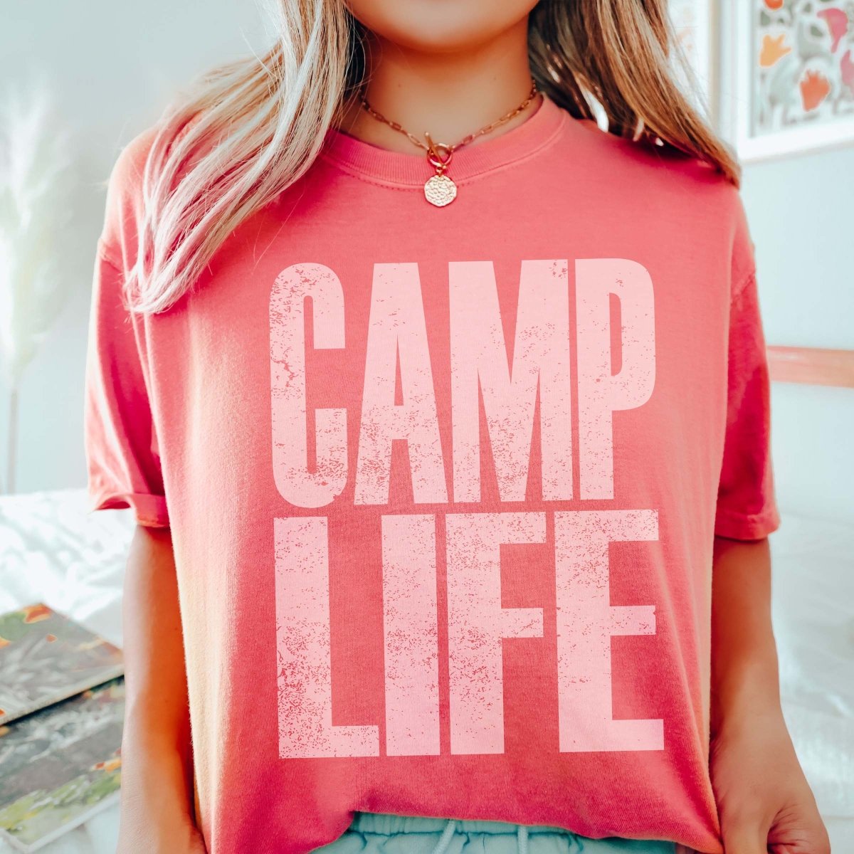 Camp Life Comfort Color Tee - Limeberry Designs