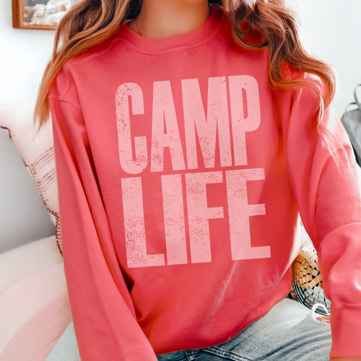Camp Life Comfort Colors Crew - Limeberry Designs