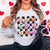 Candy Hearts Checkered Crew Sweatshirt - Limeberry Designs