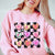 Candy Hearts Checkered Crew Sweatshirt - Limeberry Designs