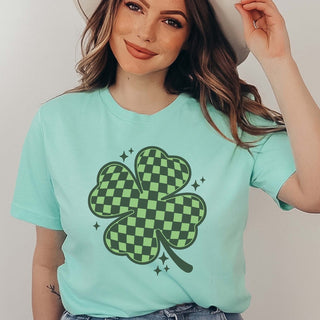 Checkered Clover Tee - Limeberry Designs