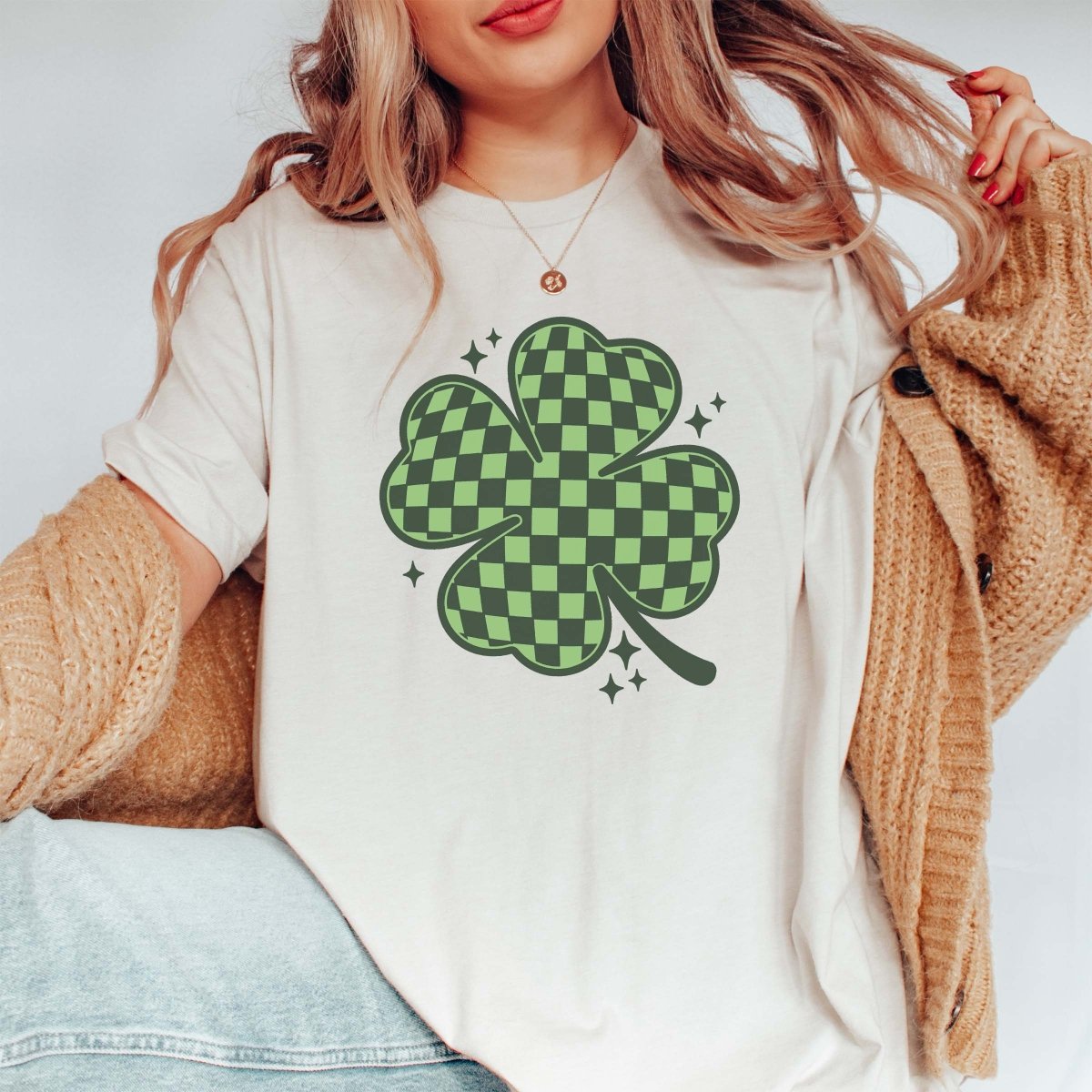 Checkered Clover Wholesale Tee - Limeberry Designs