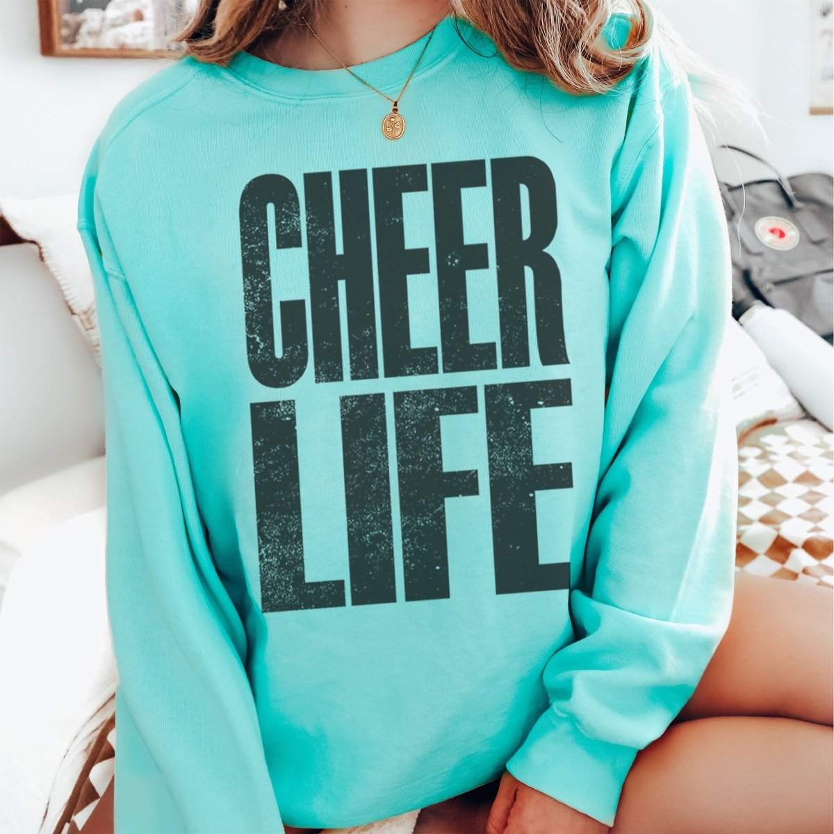 Cheer Life Comfort Colors Crew - Limeberry Designs