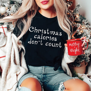 Christmas Calories Dont Count Bella Graphic Tee - Limeberry Designs