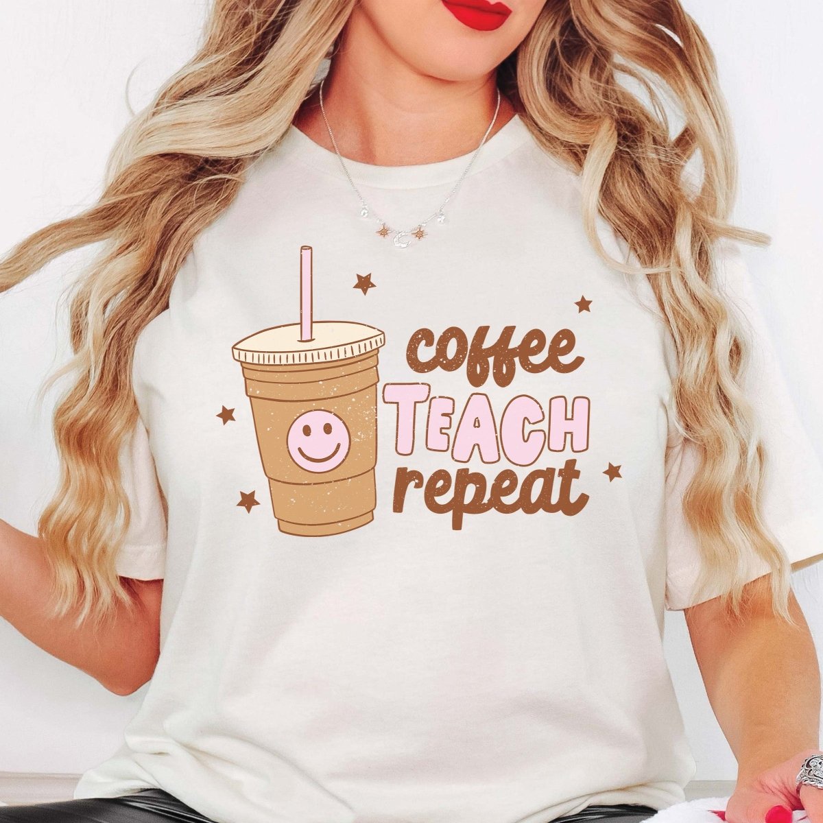 Coffee Teach Repeat Tee - Limeberry Designs