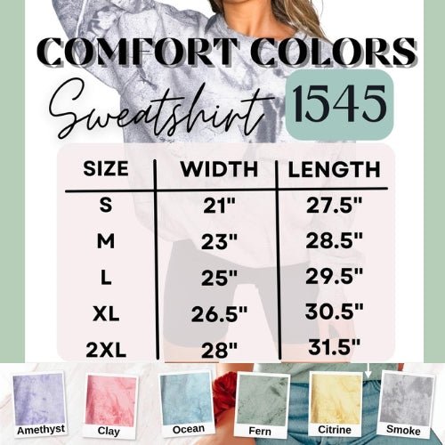 Comfort colors hoodie sale sizing
