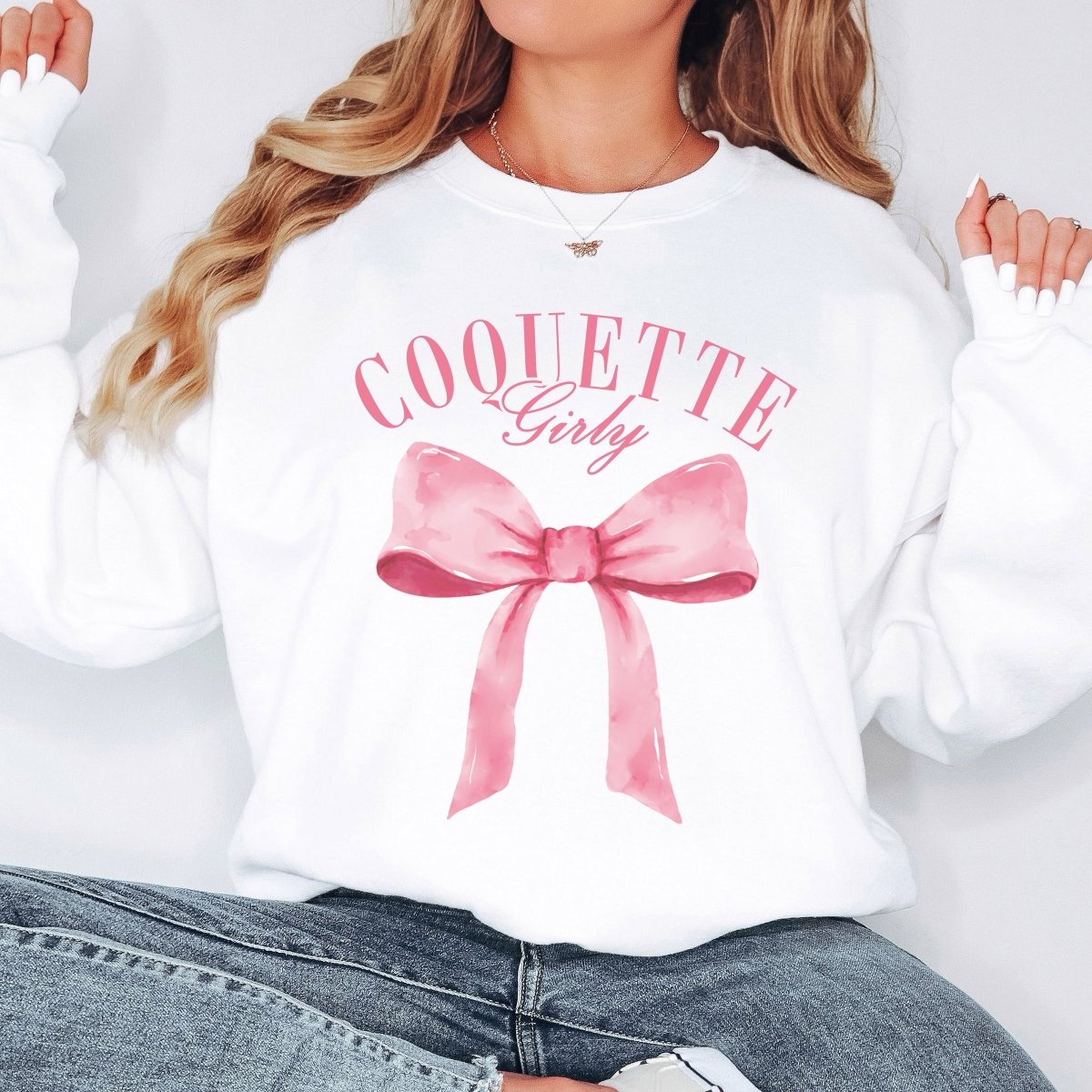 Coquette Girly Crew Sweatshirt - Limeberry Designs