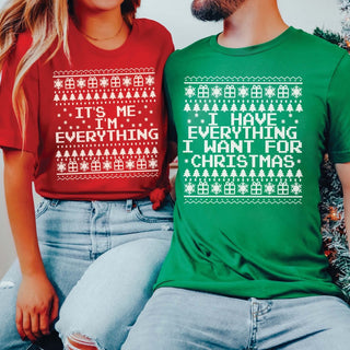 Couple It's Me....Everything Ugly Sweater Graphic Tee - Limeberry Designs