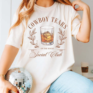 Cowboy Tears Social Club Comfort Color Tee - Limeberry Designs