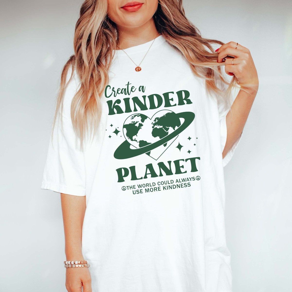 Create a Kinder Planet Comfort Color Tee - Limeberry Designs