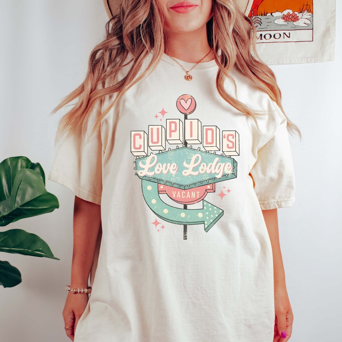 Cupid&#39;s Love Lodge Comfort Color Tee - Limeberry Designs