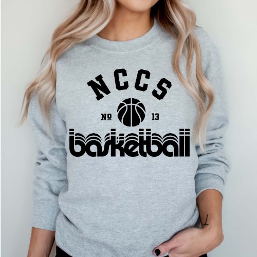 CUSTOM BASKETBALL TEAM & NUMBER | Crew Sweatshirts - Limeberry Designs
