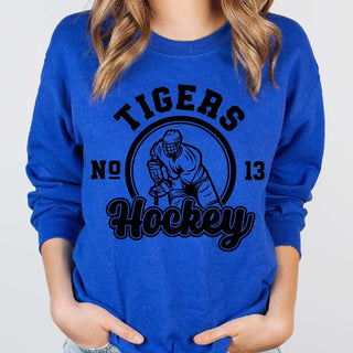 CUSTOM HOCKEYTEAM & NUMBER | Crew Sweatshirts - Limeberry Designs