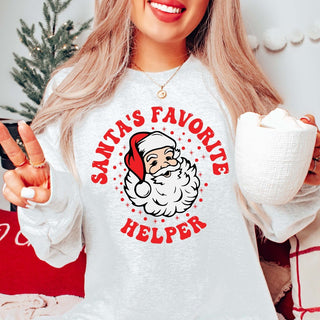 Custom Santa's Favorite Crew Sweatshirt - Limeberry Designs