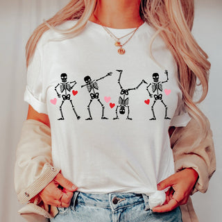 Dancing Skeleton Hearts Wholesale Tee - Limeberry Designs