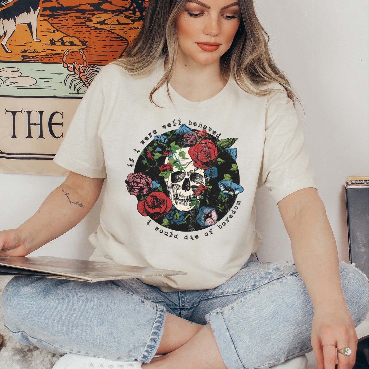 Die of Boredom Skull Tee - Limeberry Designs