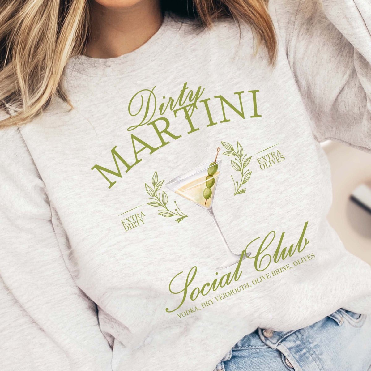 Dirty Martini Social Club Crew Sweatshirt - Limeberry Designs