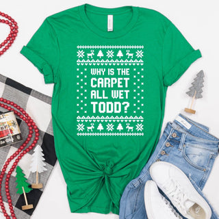 DOORBUSTER- Couple Christmas Ugly sweater Bella Graphic Tee - Limeberry Designs