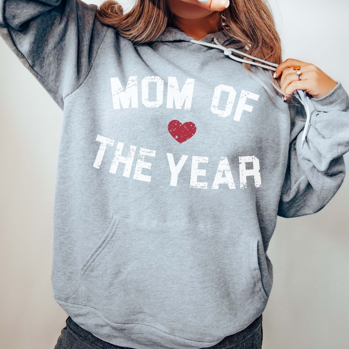 DOORBUSTER - Mom of the year Bella Hoodie Sweatshirt - Limeberry Designs