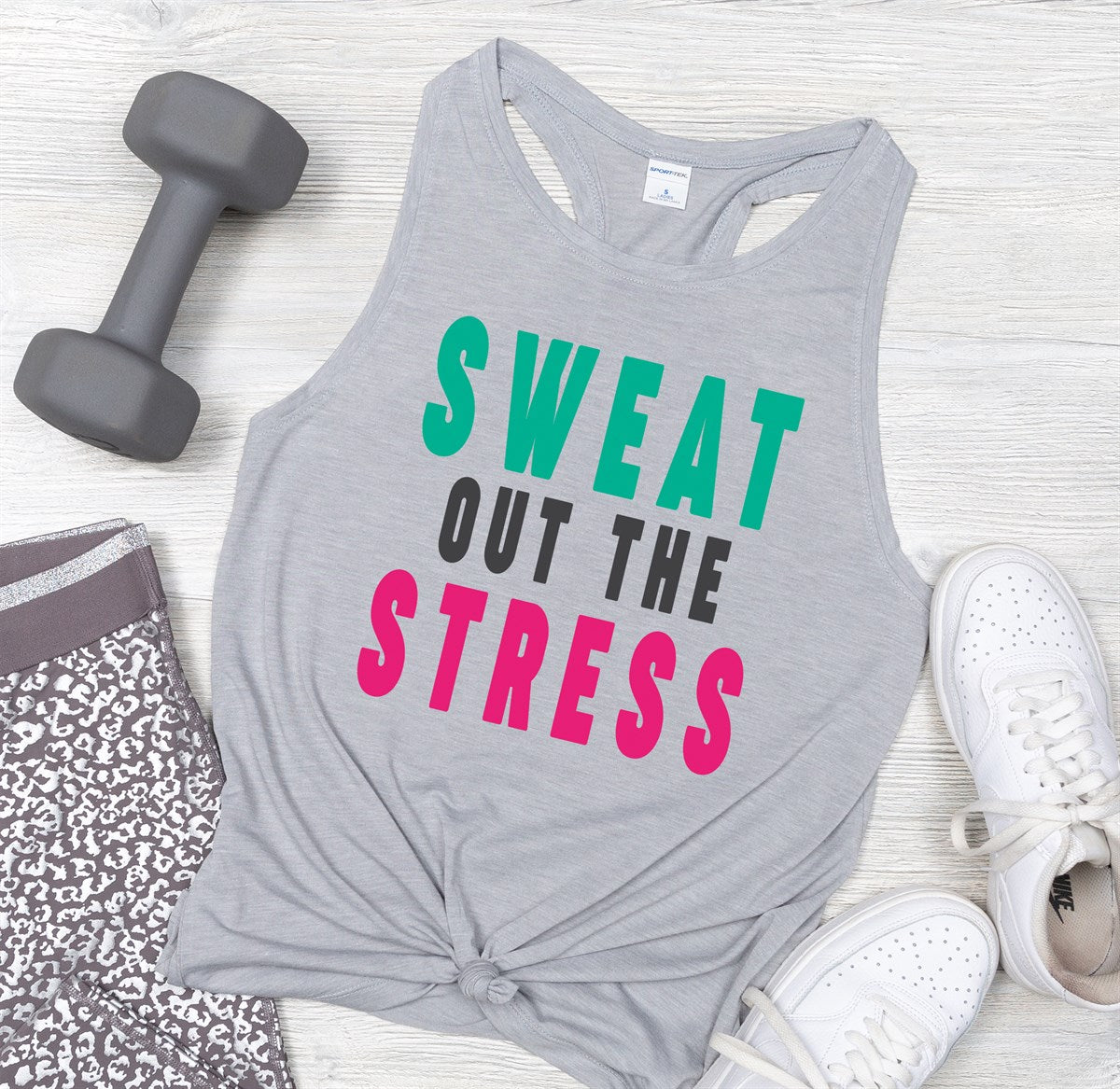 Sweat Out the Stress Tank - Limeberry Designs