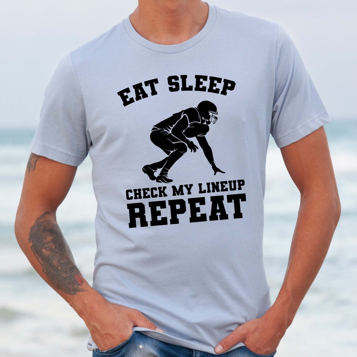Eat Sleep Check my lineup Repeat Tee - Limeberry Designs