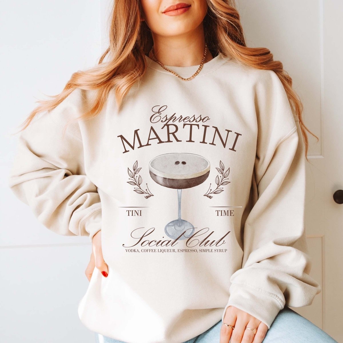 Espresso Martini Social Club Crew Sweatshirt - Limeberry Designs