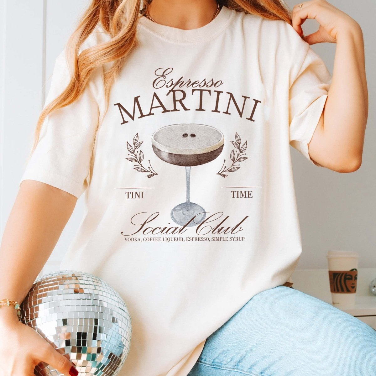 Espresso Martini Social Club Comfort Color Tee - Limeberry Designs T-Shirt  Retail