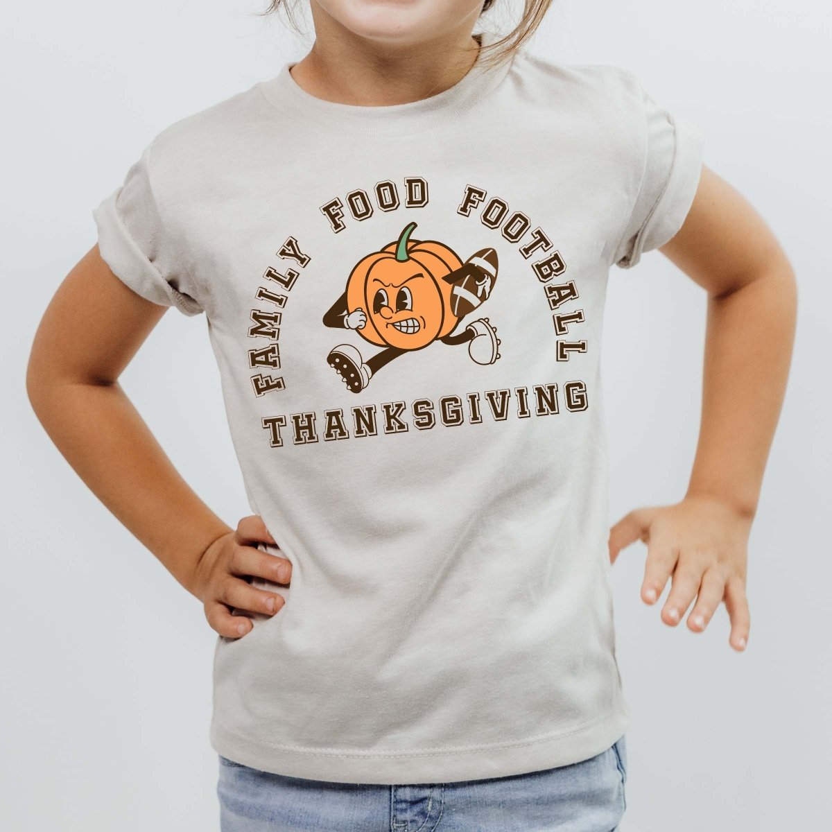 Family Food Football Pumpkin Wholesale Tee - Limeberry Designs