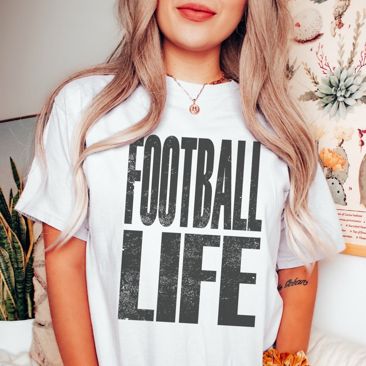 Football Life Comfort Color Tee - Limeberry Designs