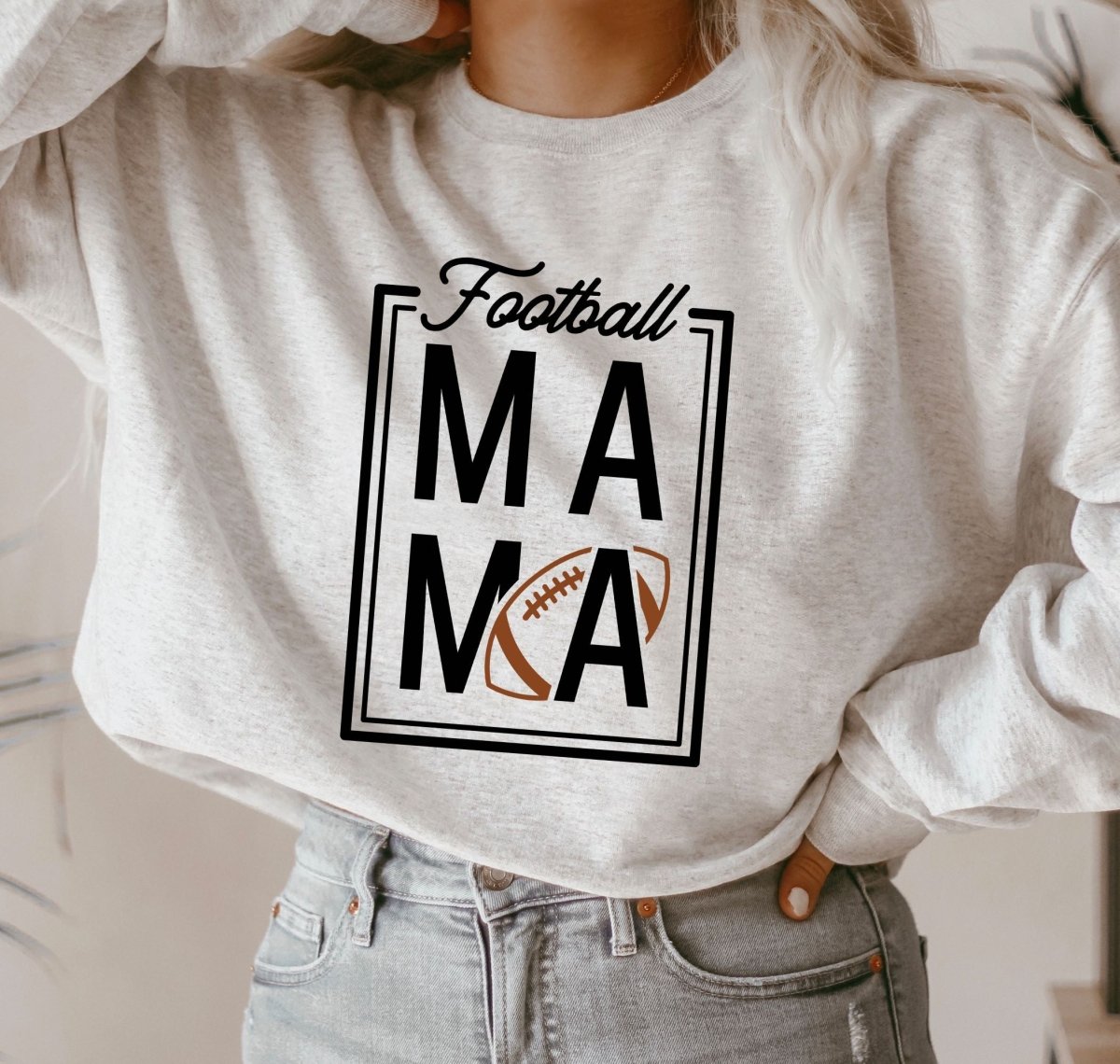 Football Mama Crew Sweatshirt - Limeberry Designs