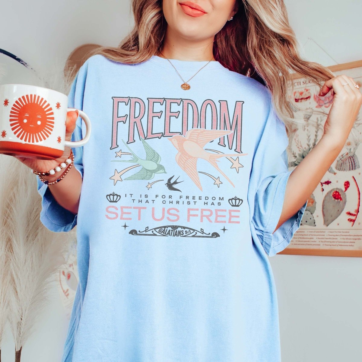 Freedom Set us Free Comfort ColorsWholesale Tee - Limeberry Designs