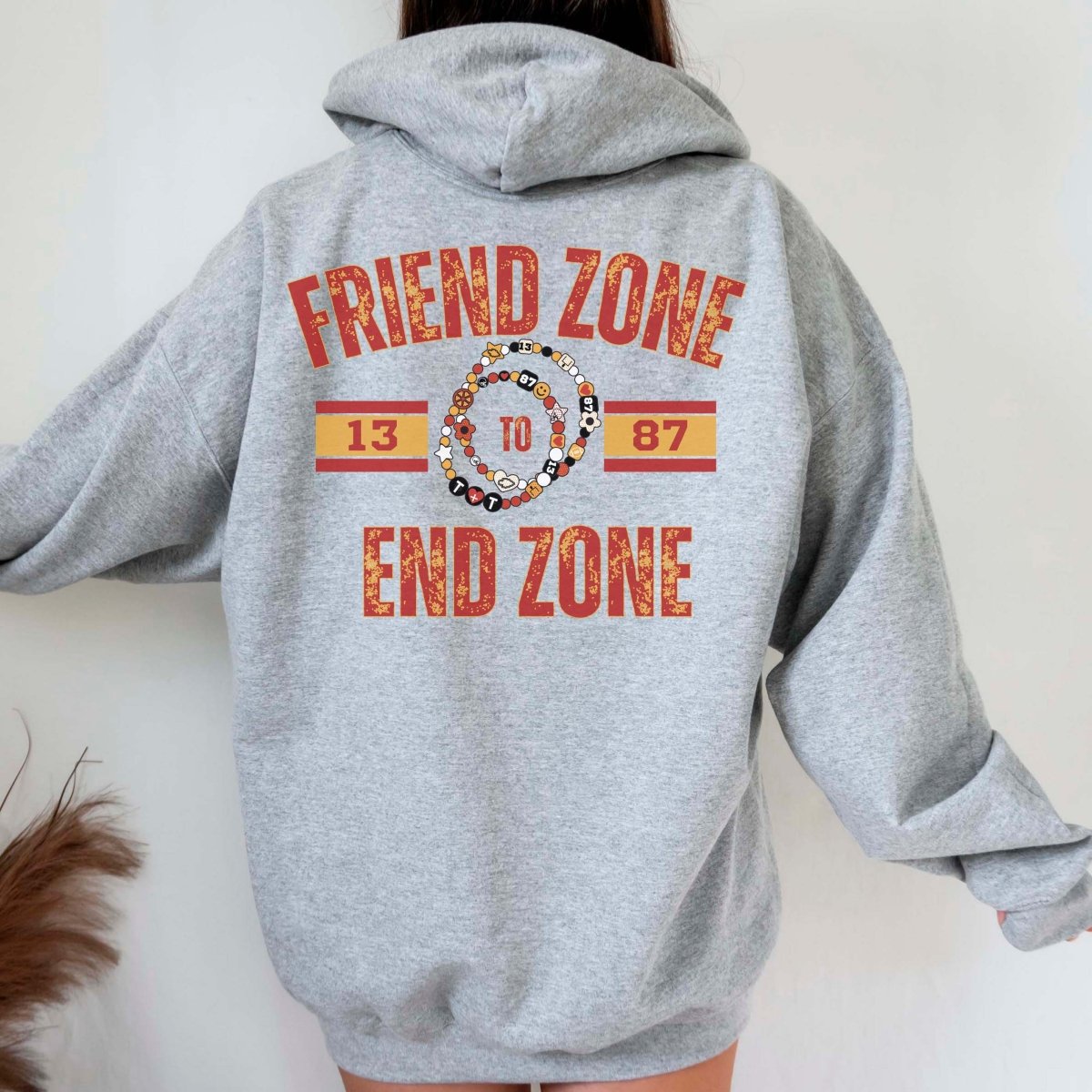 Friend Zone To End Zone Back of Hoodie - Limeberry Designs