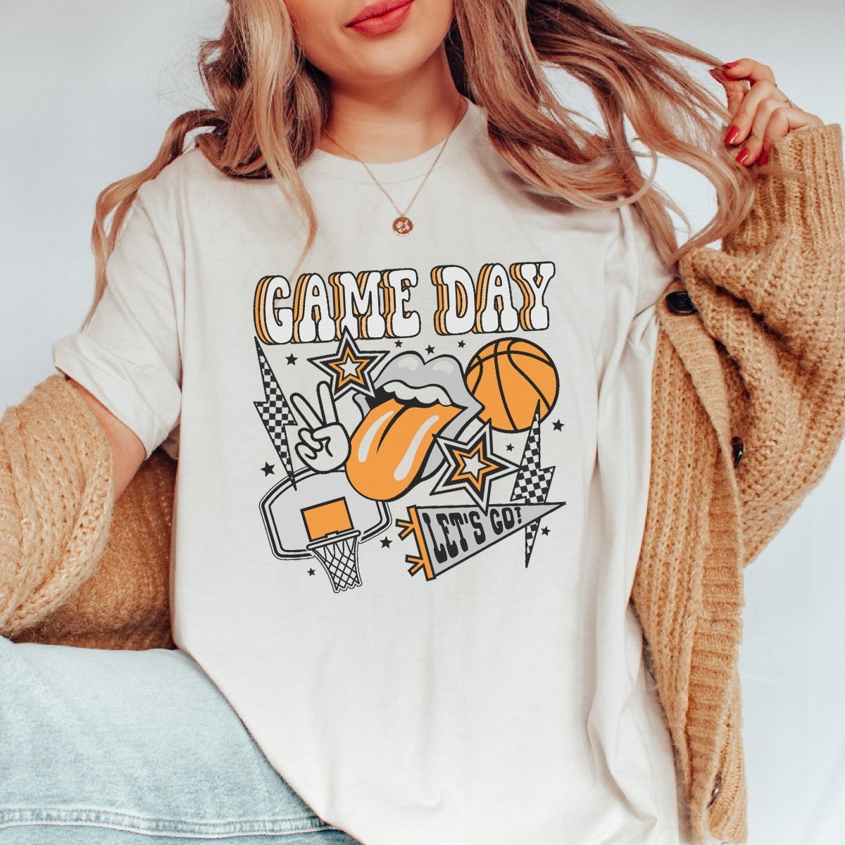 Game Day Basketball Collage Tee - Limeberry Designs