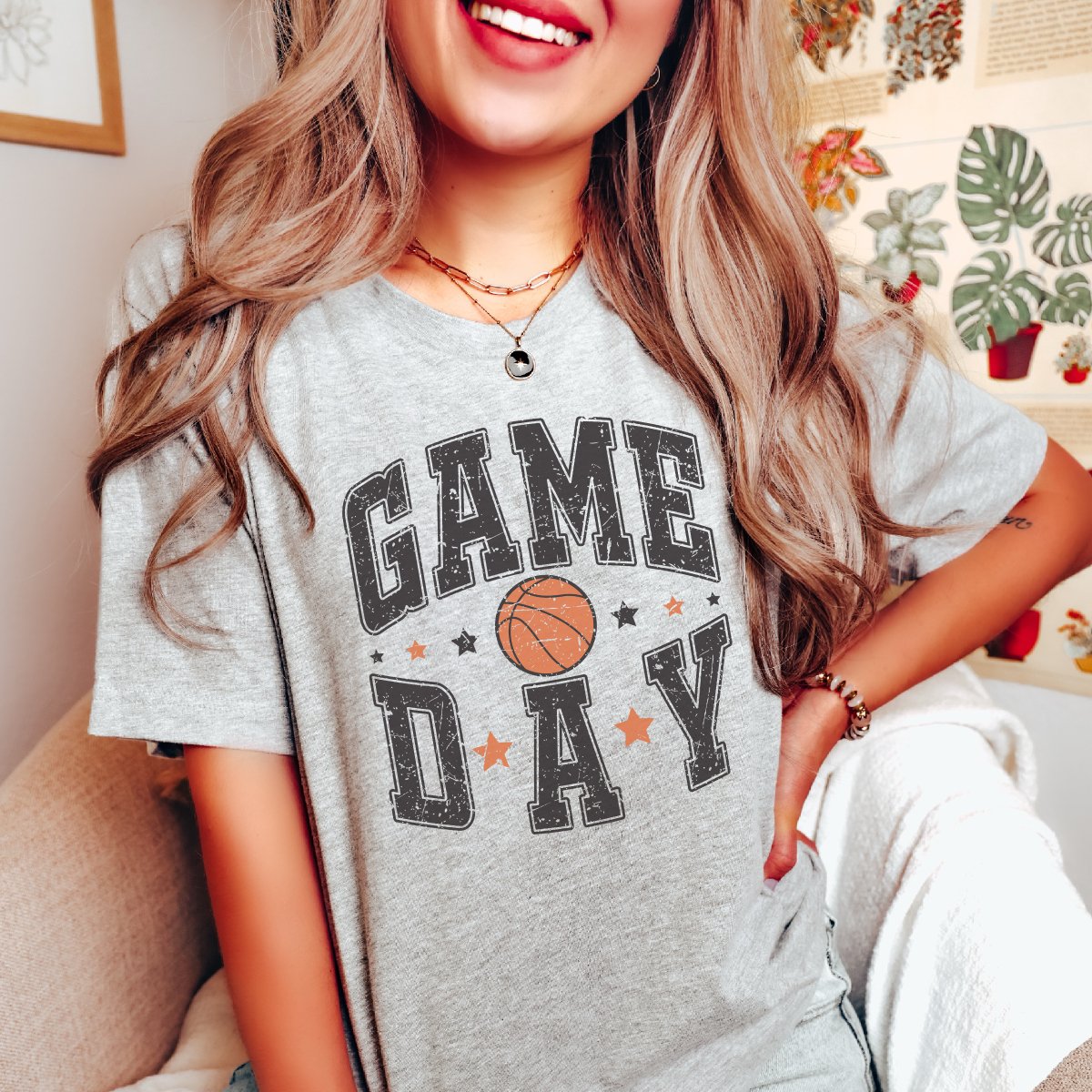 Game Day Basketball Stars Tee - Limeberry Designs