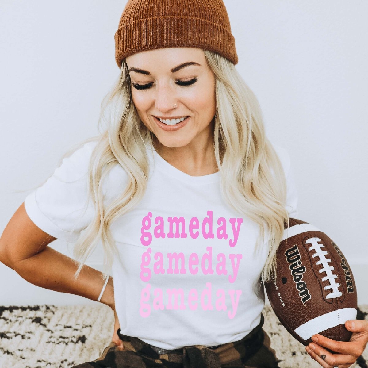 Gameday Repeat Pink Tee - Limeberry Designs
