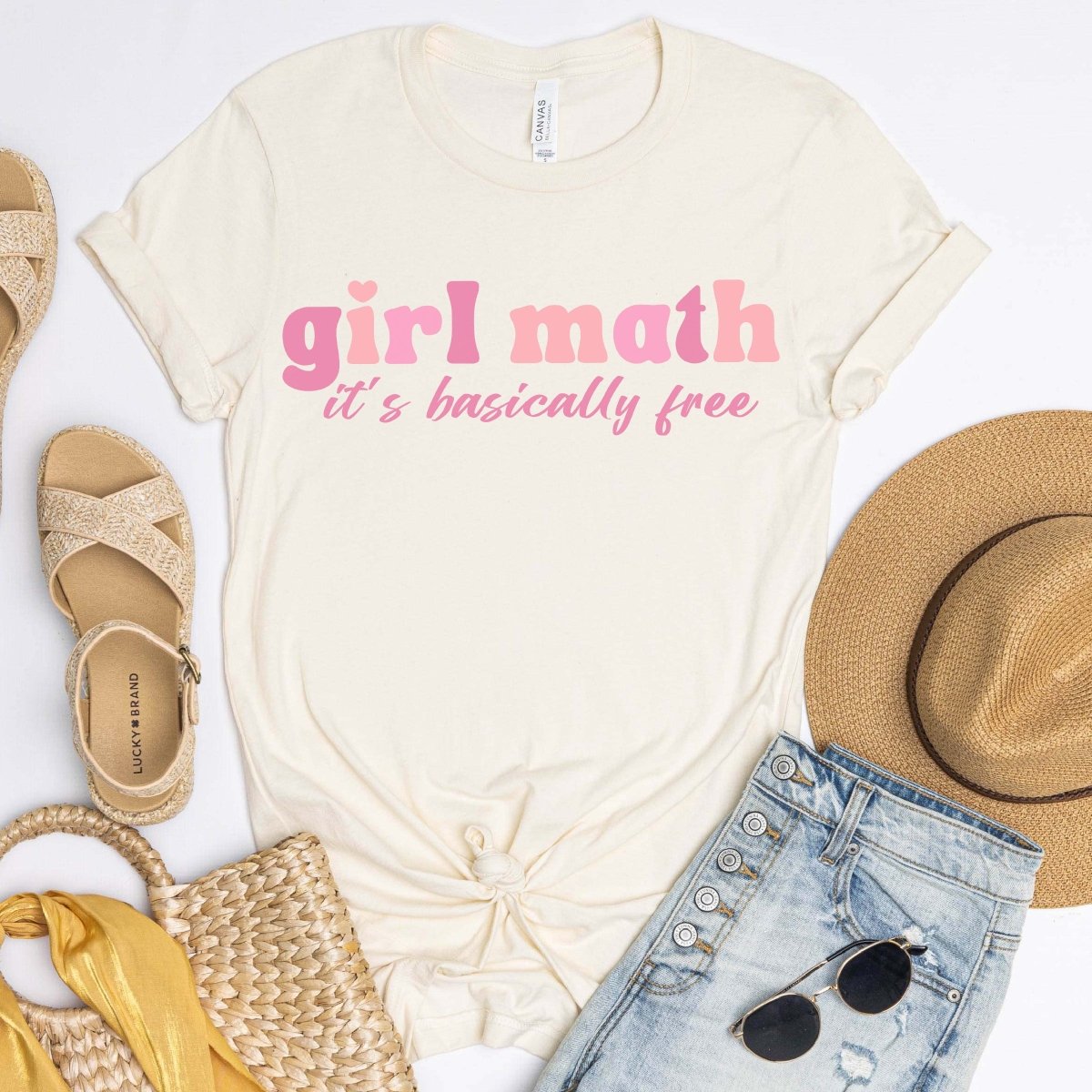 Girl Math - It is Basically Free tee - Limeberry Designs