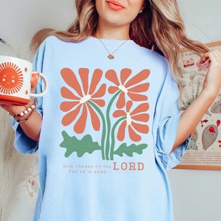 Give Thanks to the Lord Comfort Color Wholesale Tee - Limeberry Designs