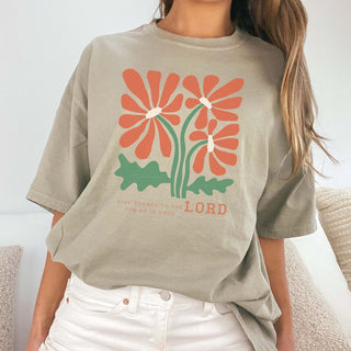 Give Thanks to the Lord Comfort Color Wholesale Tee - Limeberry Designs