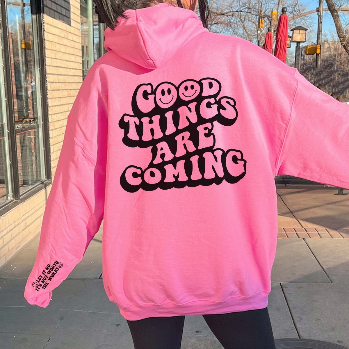 Good Things Are Coming Wholesale Hoodie With Sleeve Design - Limeberry Designs