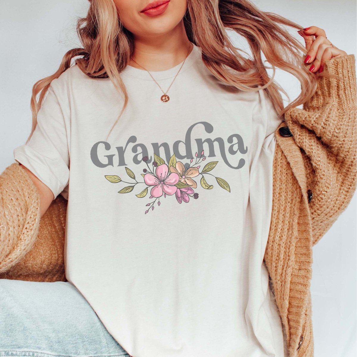 Grandma Floral Tee - Limeberry Designs