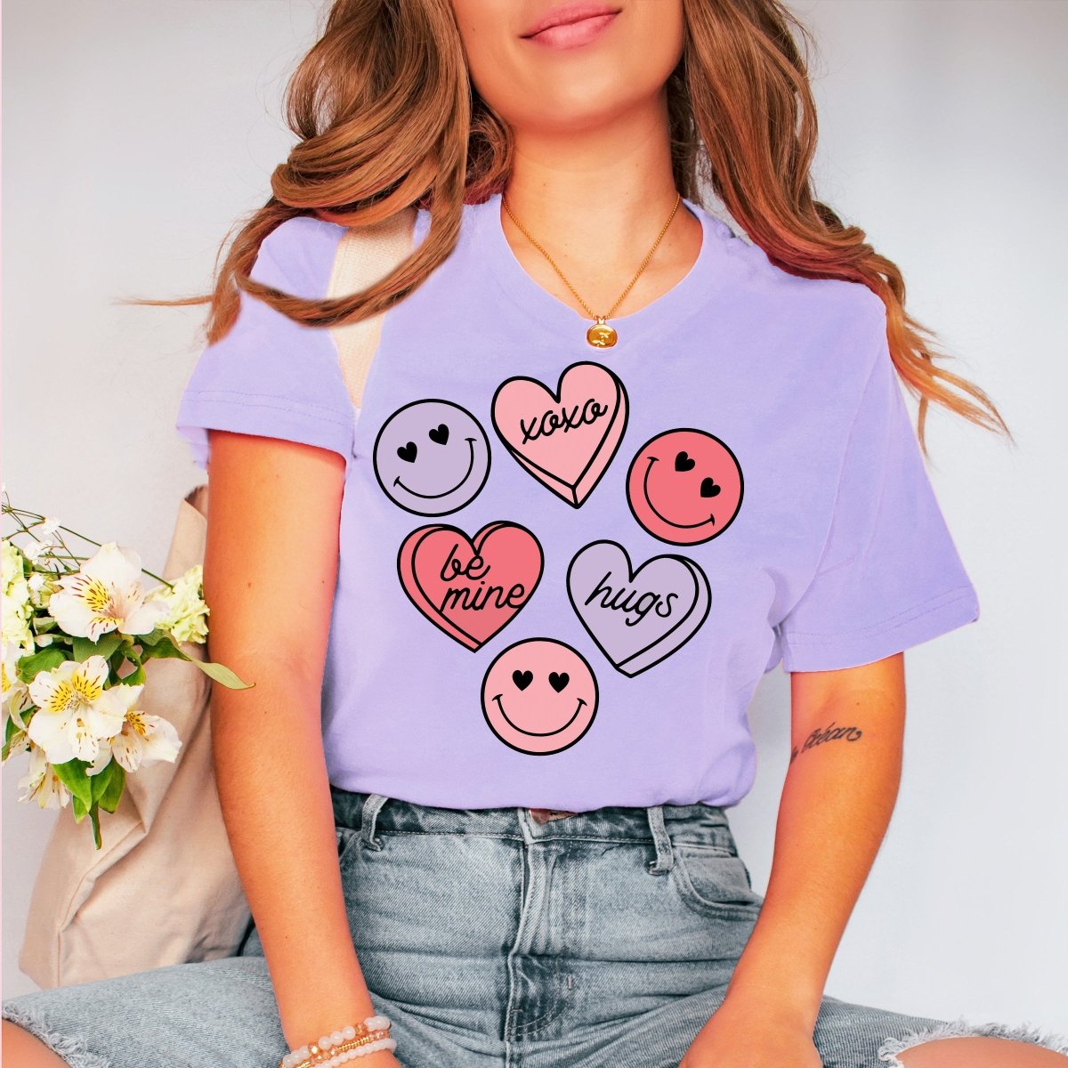 Happy Candy Hearts Wholesale Tee - Limeberry Designs